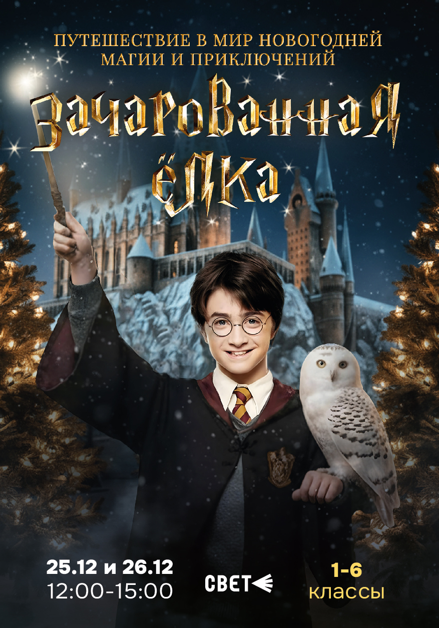 Зачарованная ёлка в стиле Хогвартс