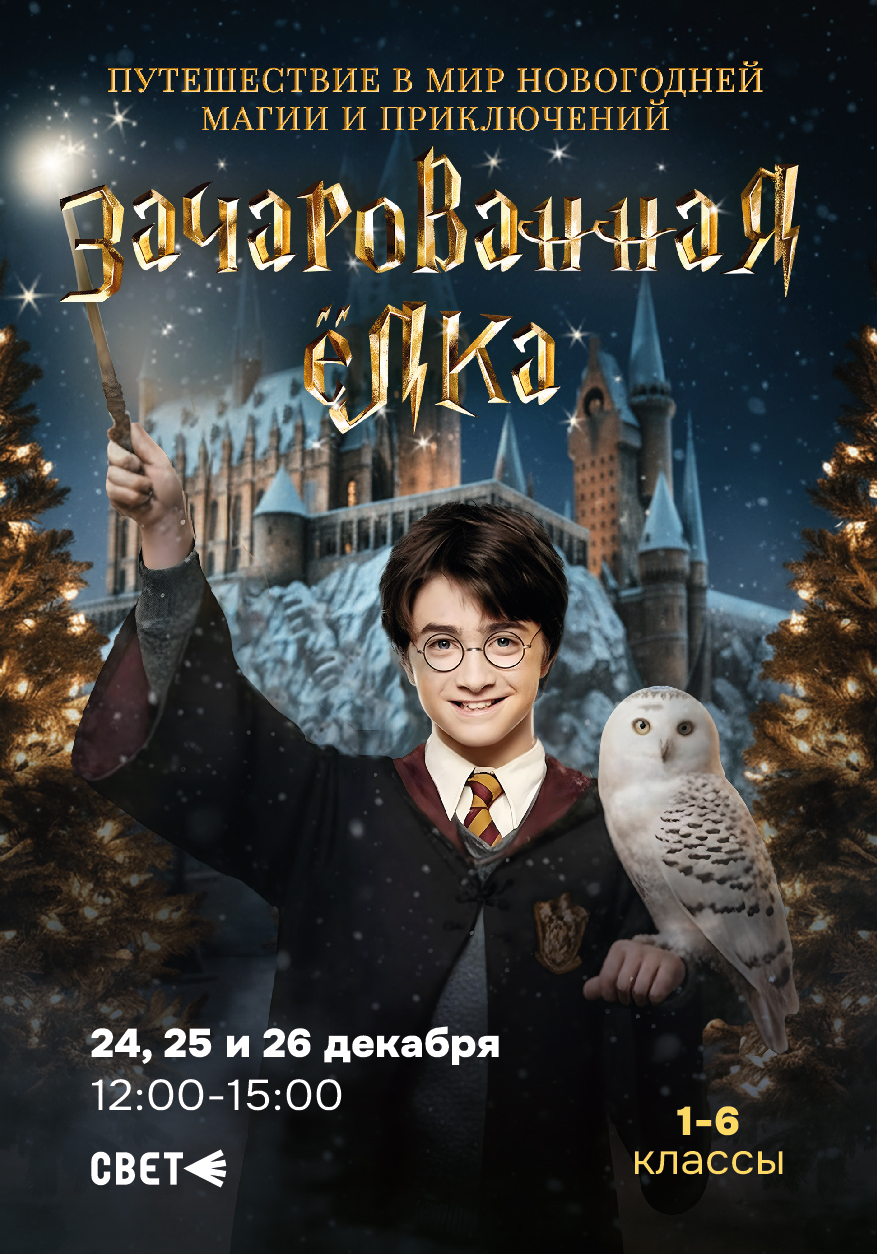 Зачарованная ёлка в стиле Хогвартс